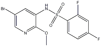 Structure of N-(5-bromo-2-methoxypyridin-3-yl)-2,4-difluorobenzenesulfonamide