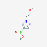 [1-(2-hydroxyethyl)pyrazol-4-yl]boronic Acid结构式