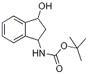 对 - 叔丁基(3 - 羟基 - 2,3 - 二氢 - 1H - 茚 - 1 - 基)氨基甲酸叔丁酯结构式