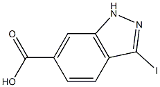 3-Iodo-1H-indazole-6-carboxylic acid结构式