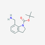 tert-butyl 7-(aminomethyl)indoline-1-carboxylate结构式