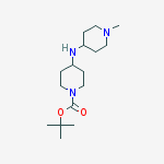 Structure of 1-Piperidinecarboxylic acid, 4-[(1-methyl-4-piperidinyl)amino]-, 1,1-dimethylethyl ester