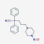Structure of 5-(4-Nitroso-1-piperazinyl)-2,2-diphenylpentanenitrile