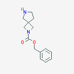 BENZYL 2,6-DIAZASPIRO[3.4]OCTANE-2-CARBOXYLATE结构式