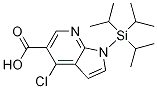 1H-Pyrrolo[2,3-b]pyridine-5-carboxylic acid, 4-chloro-1-[tris(1-methylethyl)silyl]-结构式