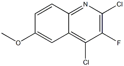 Structure of Quinoline, 2,4-dichloro-3-fluoro-6-Methoxy-