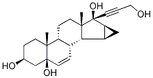 Structure of (3β,5β,15α,16α,17β)-15,16-Dihydro-17-(3-hydroxy-1-propynyl)-3'H-cycloprop[15,16]androsta-6,15-diene-3,5,17-triol