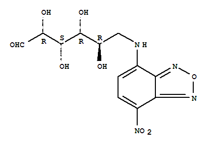 Structure of 6-deoxy-N-(7-nitrobenz-2-oxa-1,3-diazol-4-yl)aminoglucose