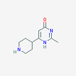 Structure of 2-METHYL-6-(4-PIPERIDINYL)-4-PYRIMIDINOL 95%