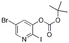 Structure of 5-Bromo-2-iodopyridin-3-yl tert-butyl carbonate