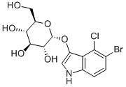 Structure of 5-BROMO-4-CHLORO-3-INDOLYL-ALPHA-D-GLUCOPYRANOSIDE