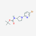 Structure of [1-(5-BroMo-pyridin-2-yl)-pyrrolidin-3-yl]-carbaMic acid tert-butyl ester
