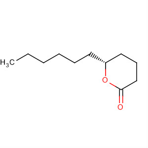 Structure of 2H-Pyran-2-one, 6-hexyltetrahydro-, (R)-