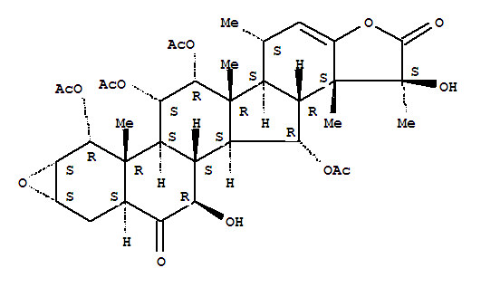 Structure of 16,24-Cycloergost-22-en-26-oicacid, 1,11,12,15-tetrakis(acetyloxy)-2,3-epoxy-7,23,25-trihydroxy-6-oxo-, g-lactone, (1a,2a,3a,5a,7b,11a,12a,15a,16b,24b,25S)-