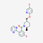 Structure of [(2r,5r)-5-[(5-fluoropyridin-2-yl)oxymethyl]-2-methylpiperidin-1-yl]-(5-fluoro-2-pyrimidin-2-ylphenyl)methanone
