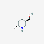 Structure of ((3R,6R)-6-METHYLPIPERIDIN-3-YL)METHANOL,97%