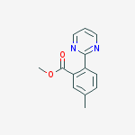 Methyl 5-methyl-2-(pyrimidin-2-yl)benzoate结构式