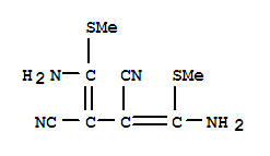 Structure of BIS[AMINO(METHYLTHIO)METHYLENE]BUTANEDINITRILE