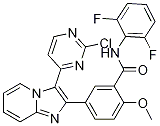 Structure of 5-(3-(2-chloropyrimidin-4-yl)imidazo[1,2-a]pyridin-2-yl)-N-(2,6-difluorophenyl)-2-methoxybenzamide