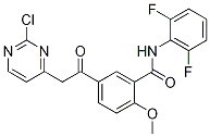 Structure of 5-(2-(2-chloropyrimidin-4-yl)acetyl)-N-(2,6-difluorophenyl)-2-methoxybenzamide