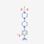 2-(methyloxy)-4-{4-[4-(methylsulfonyl)-1-piperazinyl]-1-piperidinyl}aniline结构式
