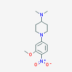 1-(3-methoxy-4-nitrophenyl)-N,N-dimethylpiperidin-4-amine结构式