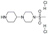 1-(Methylsulfonyl)-4-(piperidin-4-yl)piperazine (dihydrochloride)结构式