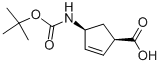 Structure of (+)-(1R,4S)-N-BOC-4-AMINOCYCLOPENT-2-ENECARBOXYLIC ACID