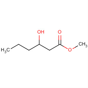 Structure of Hexanoic acid, 3-hydroxy-, methyl ester, (3R)-