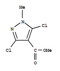 3,5-Dichloro-1-methylpyrazole-4-(methoxycarbonyl)pyrazole结构式