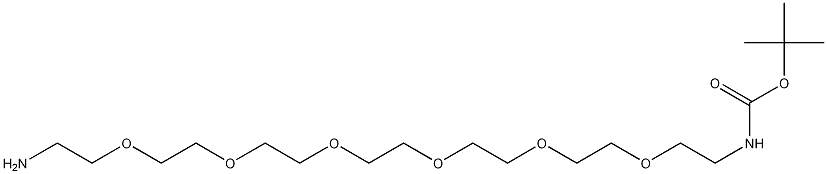 Structure of 5,8,11,14,17,20-Hexaoxa-2-azadocosanoicacid, 22-amino-, 1,1-dimethylethyl ester