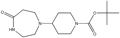 Structure of 4-(Hexahydro-5-oxo-1H-1,4-diazepin-1-yl)-1-piperidinecarboxylic acid tert-butyl ester