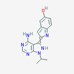 Structure of 2-(4-Amino-1-isopropyl-1H-pyrazolo[3,4-d]pyrimidin-3-yl)-1H-indol-5-ol