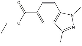 ethyl 3-iodo-1-methyl-1H-indazole-5-carboxylate结构式