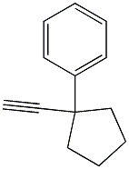 Structure of 1-Ethynylcyclopentylbenzene
