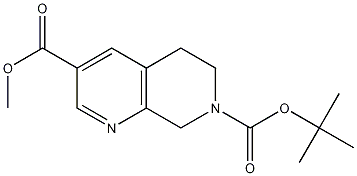 Structure of 2-(3-(methoxycarbonyl)-5,6-dihydro-1,7-naphthyridin-7(8H)-yl)acetic acid
