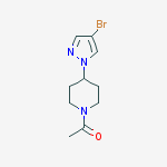 1-[4-(4-bromo-pyrazol-1-yl)-piperidin-1-yl]-ethanone结构式