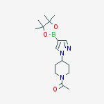 Structure of 1-(4-[4-(4,4,5,5-tetramethyl-[1,3,2]dioxaborolan-2-yl)-pyrazol-1-yl]-piperidin-1-yl)-ethanone