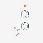 Structure of methyl 3-(5-hydroxypyrimidin-2-yl)benzoate