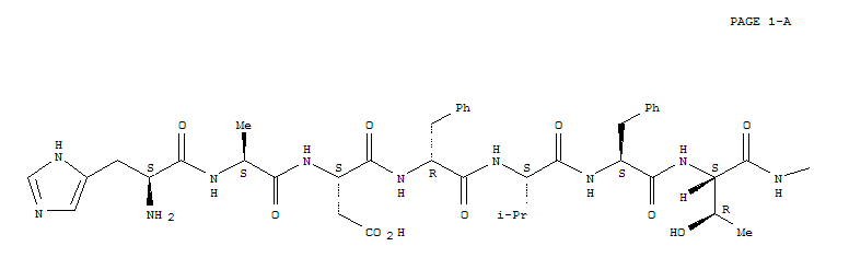Structure of peptide PHI, Phe(4)-