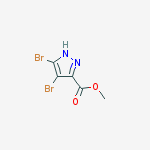 Methyl 4,5-dibromo-1H-pyrazole-3-carboxylate结构式