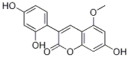 3-(2,4-二羟基苯基)-7-羟基-5-甲氧基-2H-1-苯并吡喃-2-酮结构式