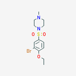 Structure of Piperazine,1-[(3-bromo-4-ethoxyphenyl)sulfonyl]-4-methyl-