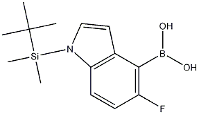 Structure of [1-(tert-butyl-dimethyl-silanyl)-5-fluoro-1H-indol-4-yl]boronic acid