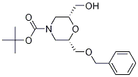 (2S,6R)-tert-butyl 2-(benzyloxymethyl)-6-(hydroxymethyl)morpholine-4-carboxylate结构式