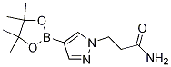 Structure of 3-(4-(4,4,5,5-tetramethyl-1,3,2-dioxaborolan-2-yl)-1H-pyrazol-1-yl)propanamide