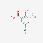 methyl 3-amino-5-cyano-2-hydroxybenzoate结构式