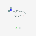 2,3-dihydro-1-benzofuran-5-amine Hydrochloride (1:1)结构式