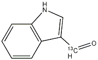Structure of INDOLE-3-CARBOXALDEHYDE-13C