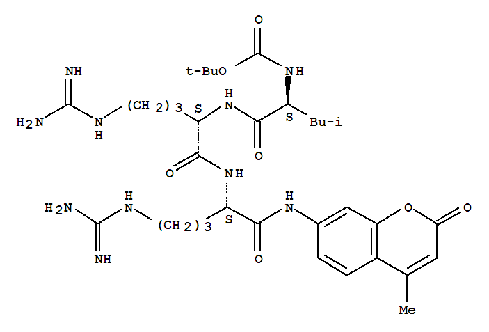 Boc-Leu-Arg-Arg-AMC . 2 HCl结构式